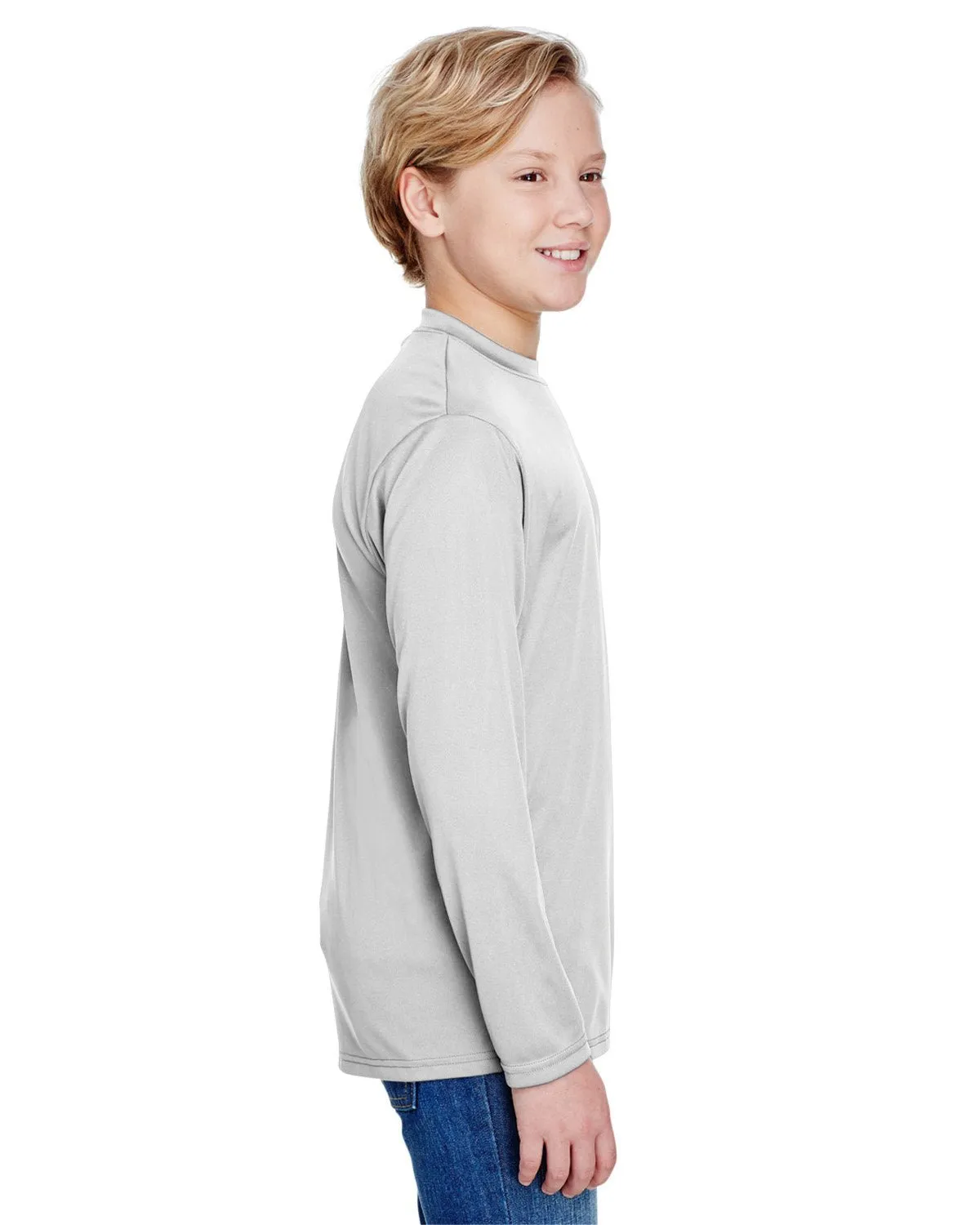 A4 NB3165 Youth Long Sleeve Cooling Performance Crew Shirt