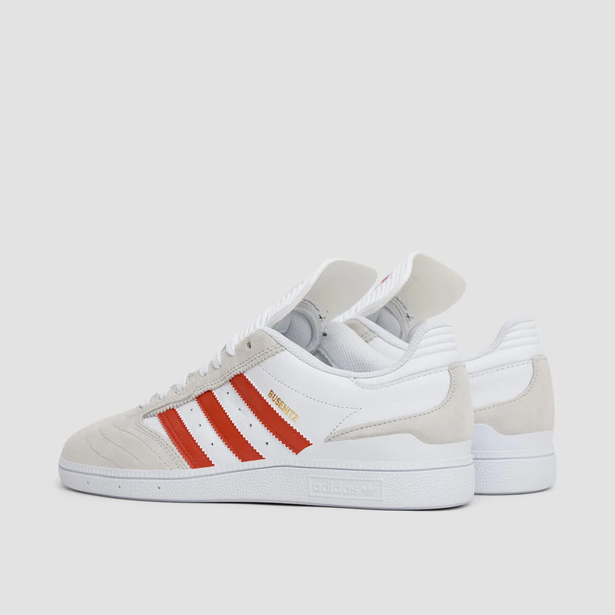 adidas Busenitz Shoes - Footwear White/Bet Scarlet/Gold Metallic