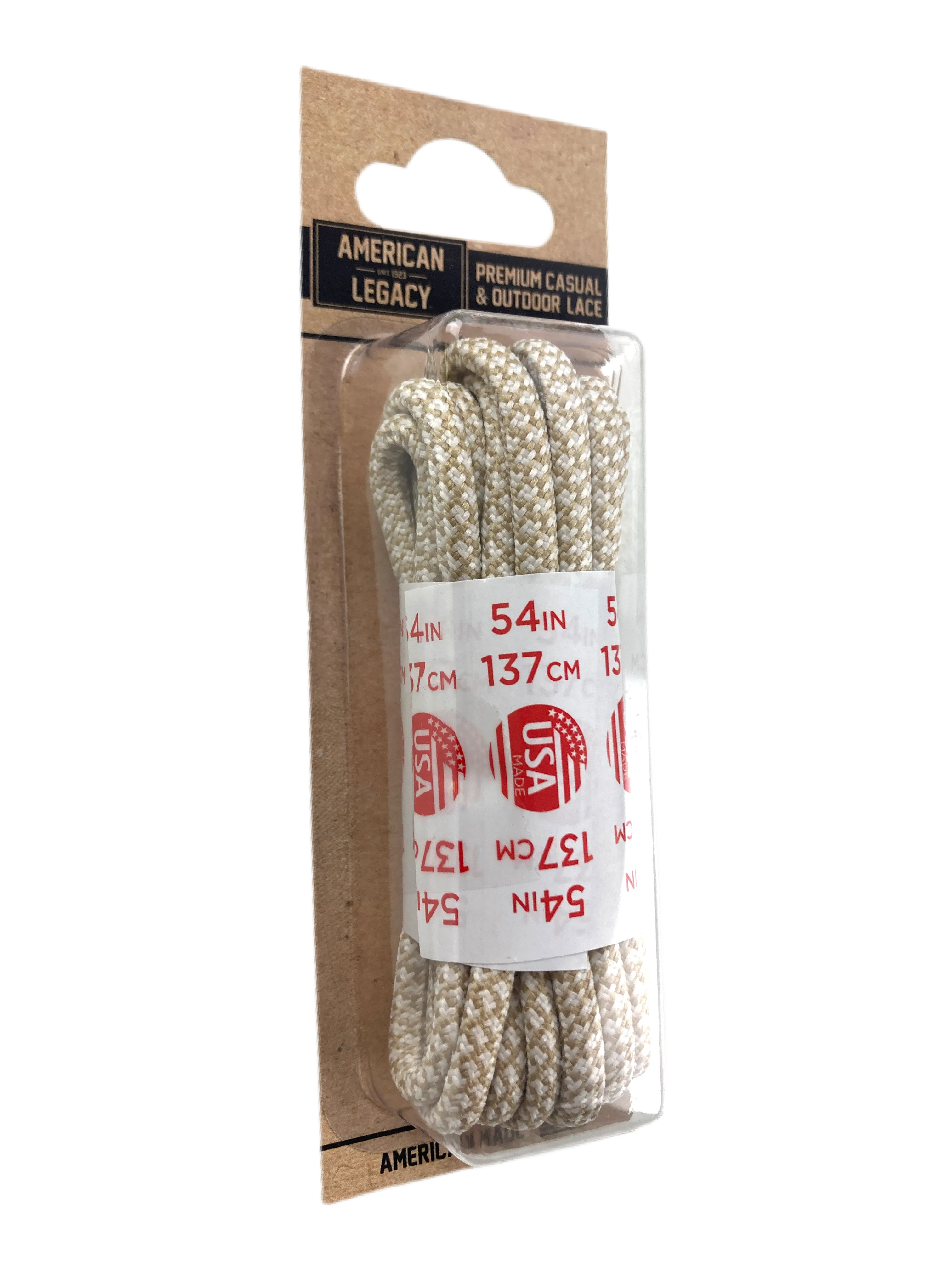 American Legacy ® Premium Rope Laces | Ivory/Sand Diamondback