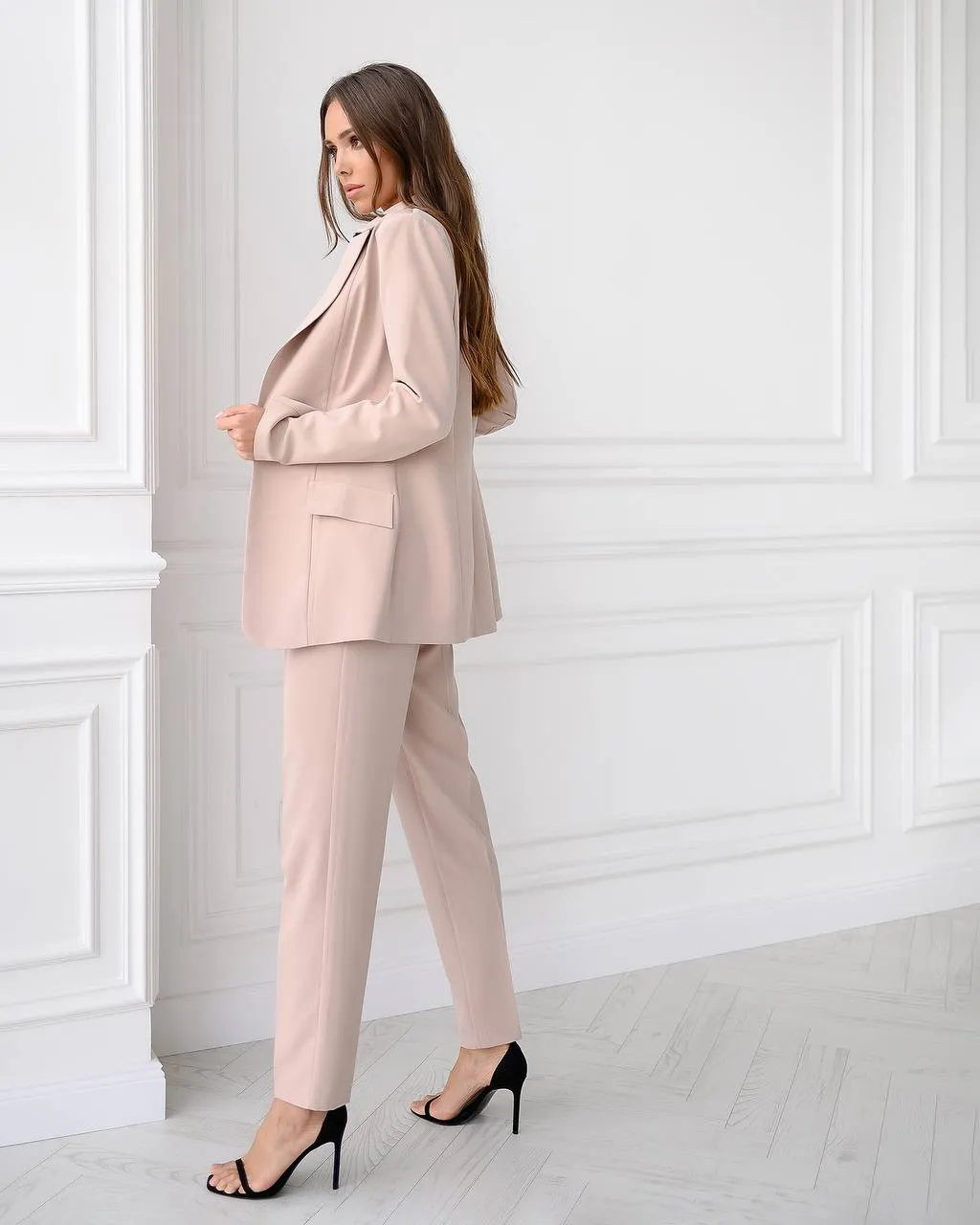 Beige Regular-Fit 3-Piece Suit