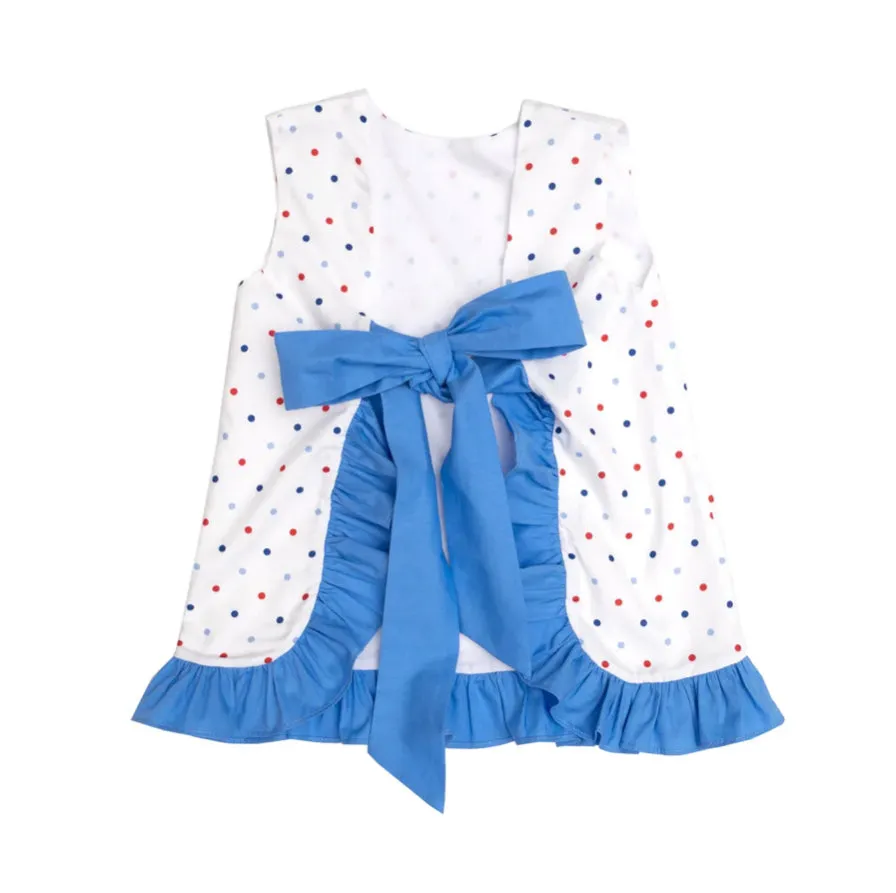 Blakely White/Blue Dots Bloomer Set