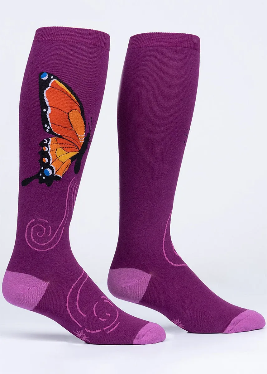 Butterfly Wings Stretch-It Knee Socks