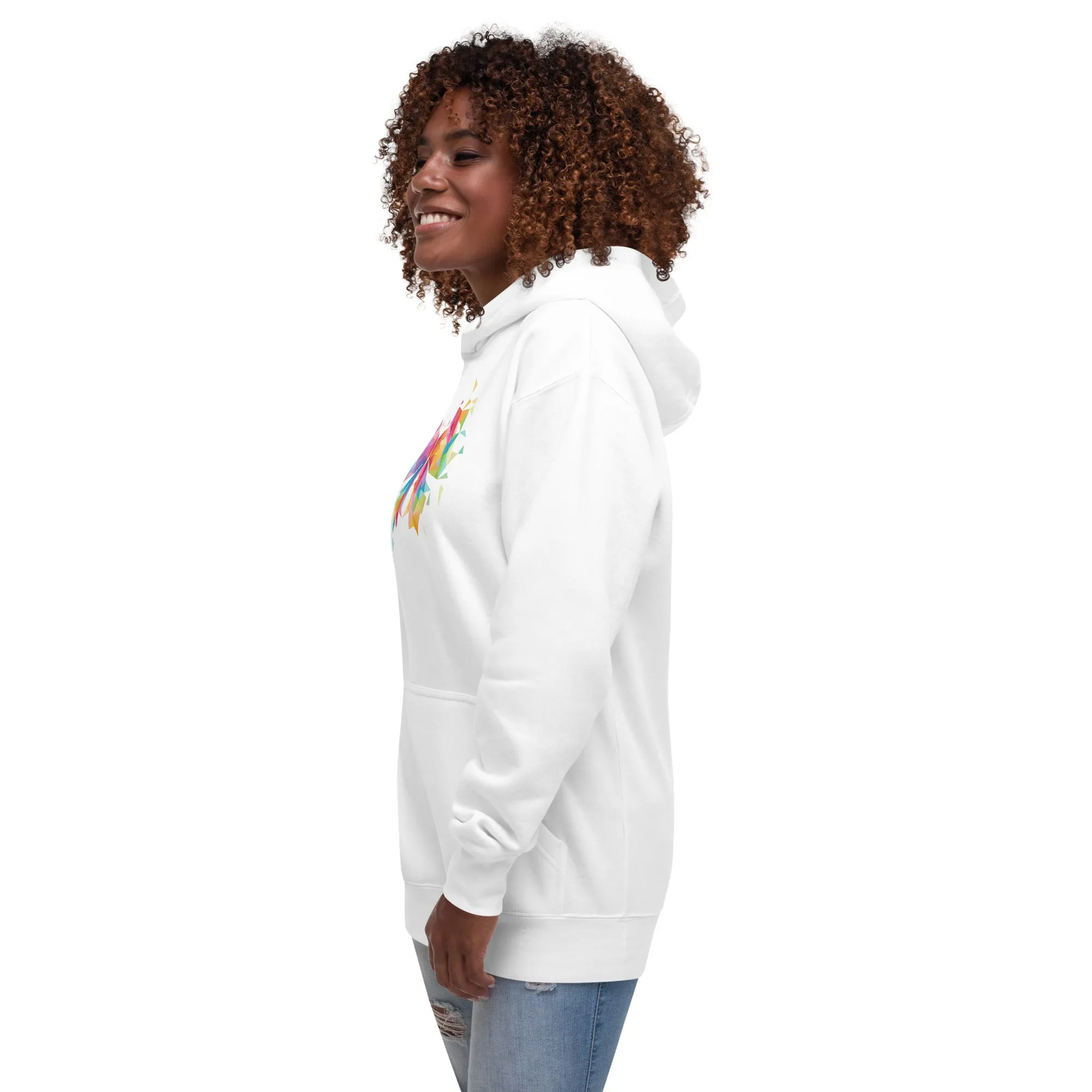 Colorful Butterfly Geometric - Unisex Hoodie, comfy, soft, fun, cute