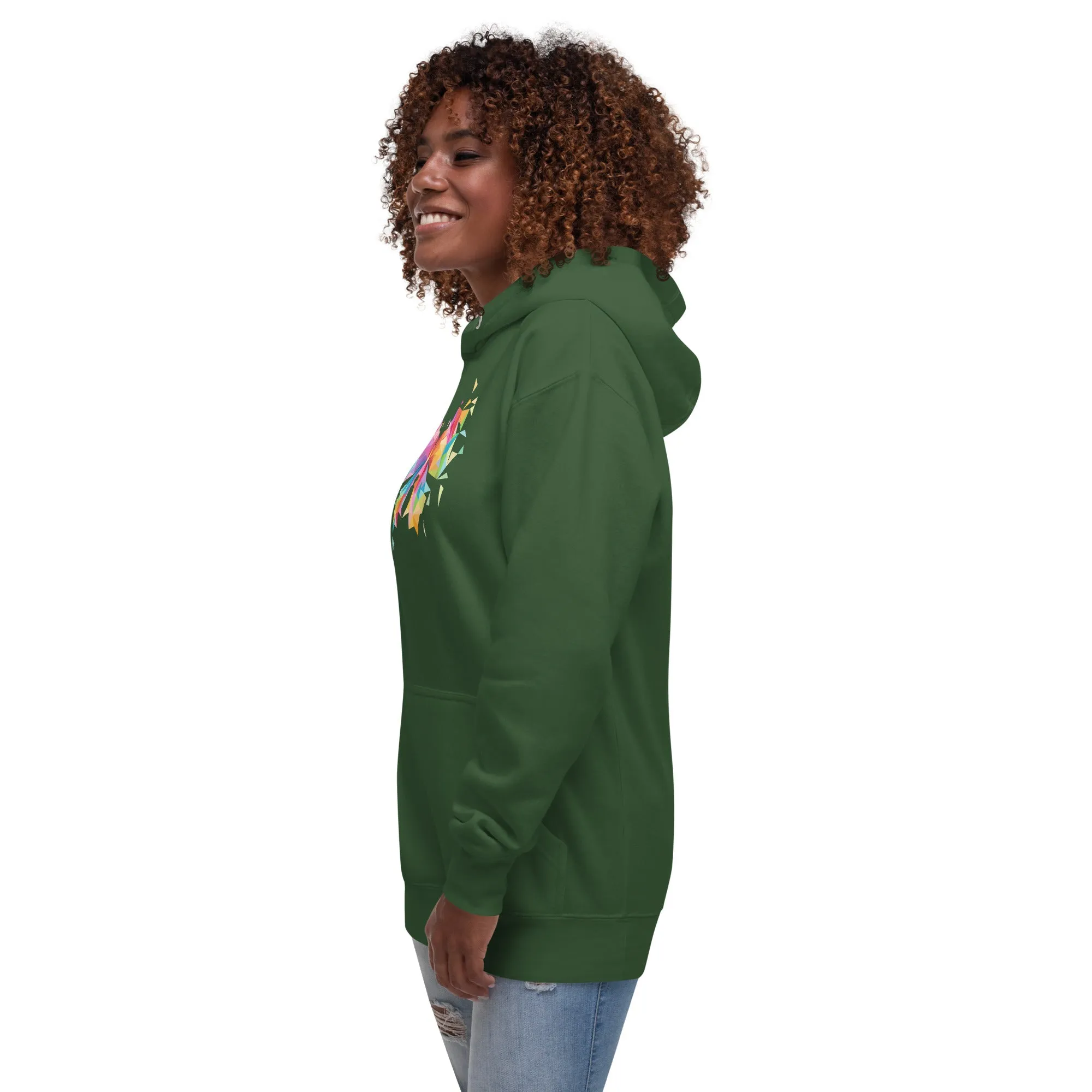 Colorful Butterfly Geometric - Unisex Hoodie, comfy, soft, fun, cute