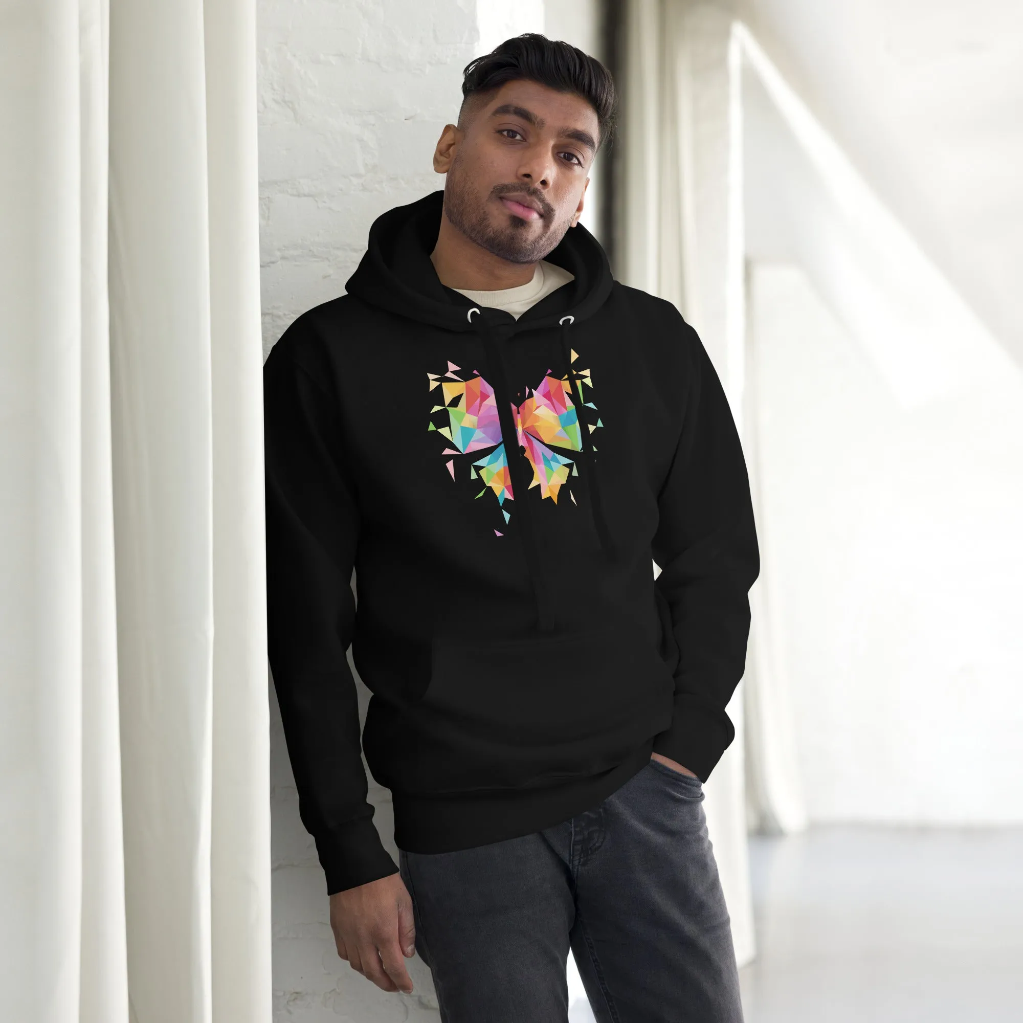 Colorful Butterfly Geometric - Unisex Hoodie, comfy, soft, fun, cute