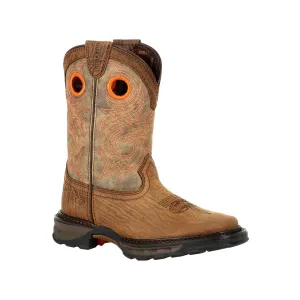 Durango Youth Burly Brown/Black Leather Lil Maverick XP Cowboy Boots