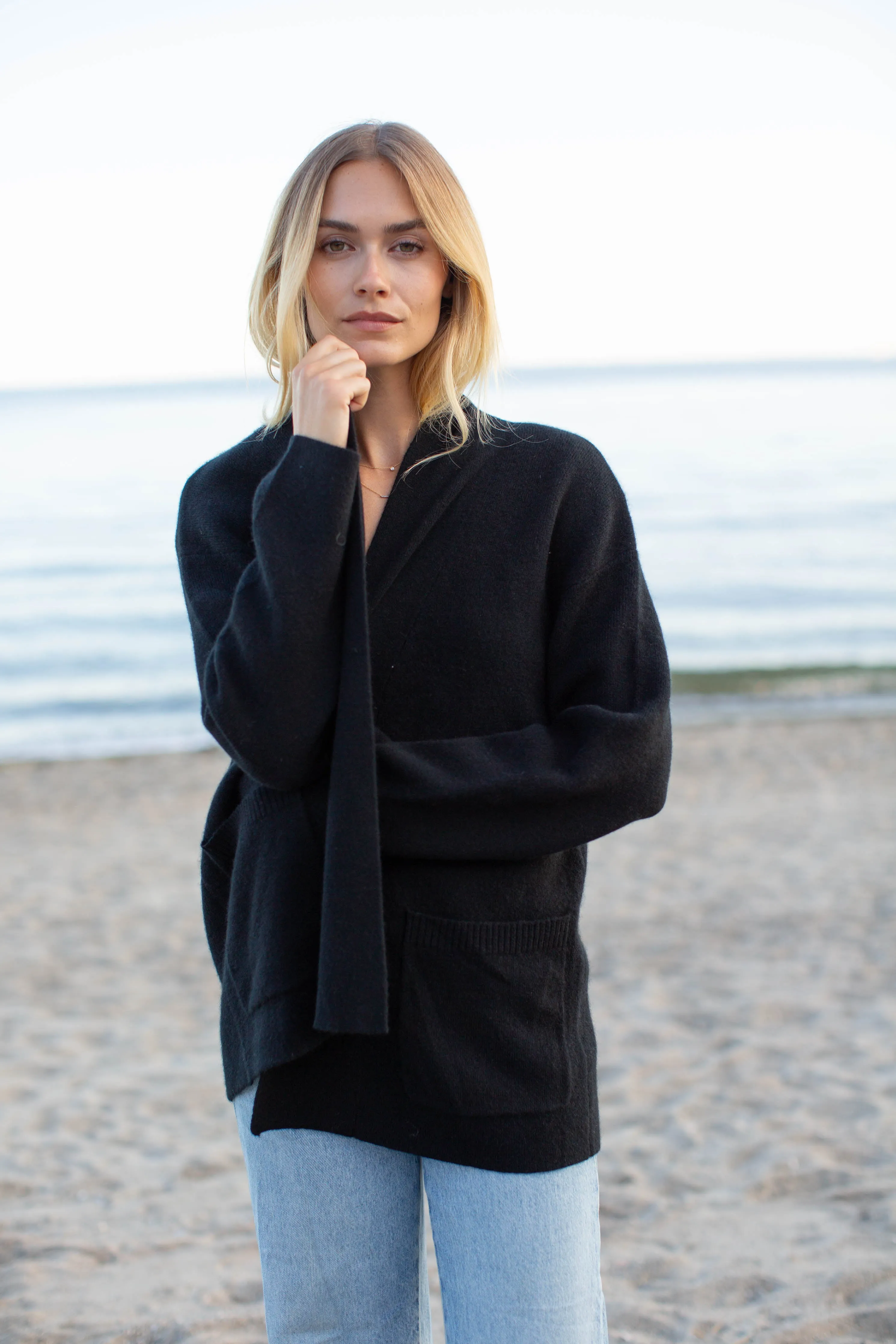 Eliza Cashmere Wrap - Black