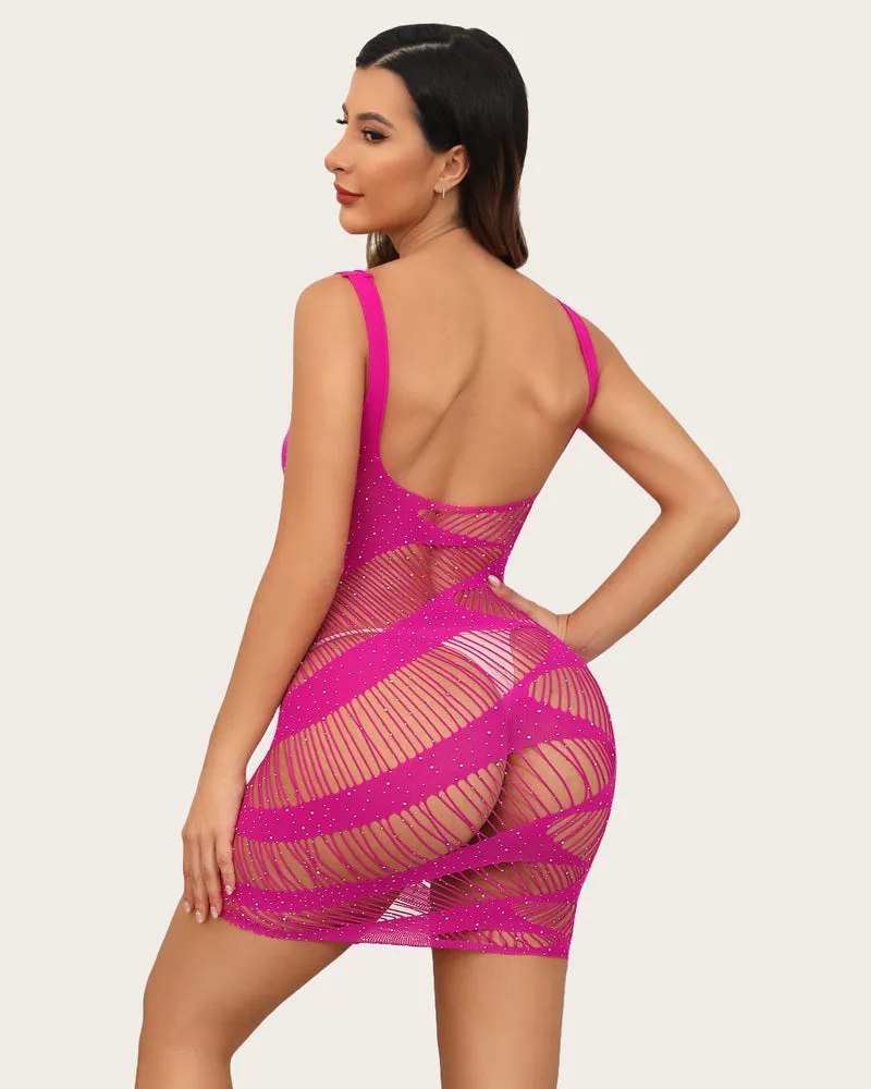 Fishnet Dress Cut Out Mesh Chemise