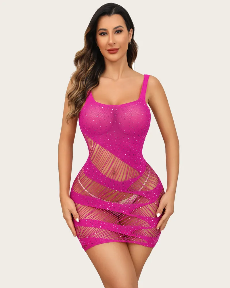 Fishnet Dress Cut Out Mesh Chemise