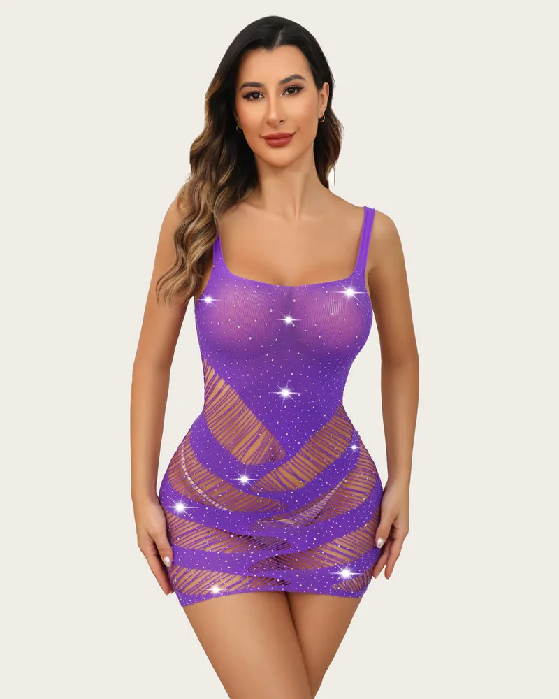 Fishnet Dress Cut Out Mesh Chemise