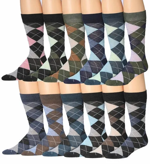 Funny Faces Striped Crew Socks - 12 Pairs