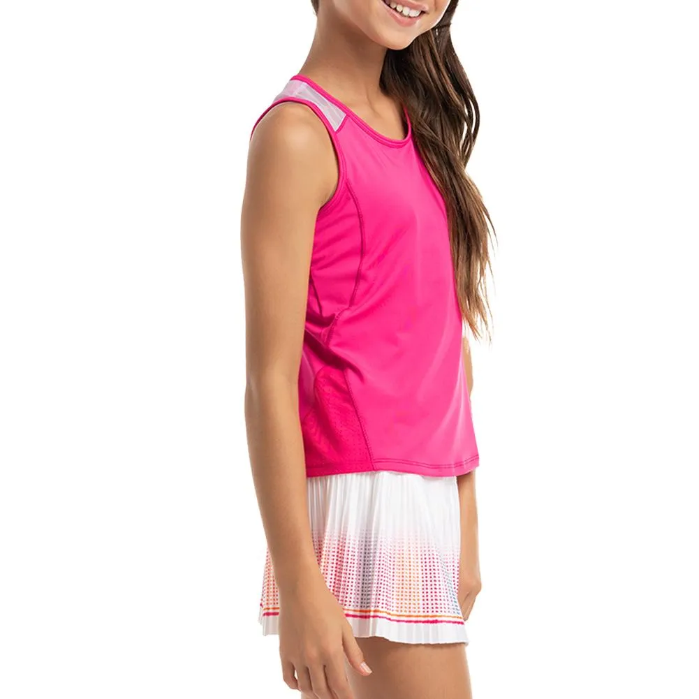 Girl's Tiebreak Tennis Tank Shocking Pink