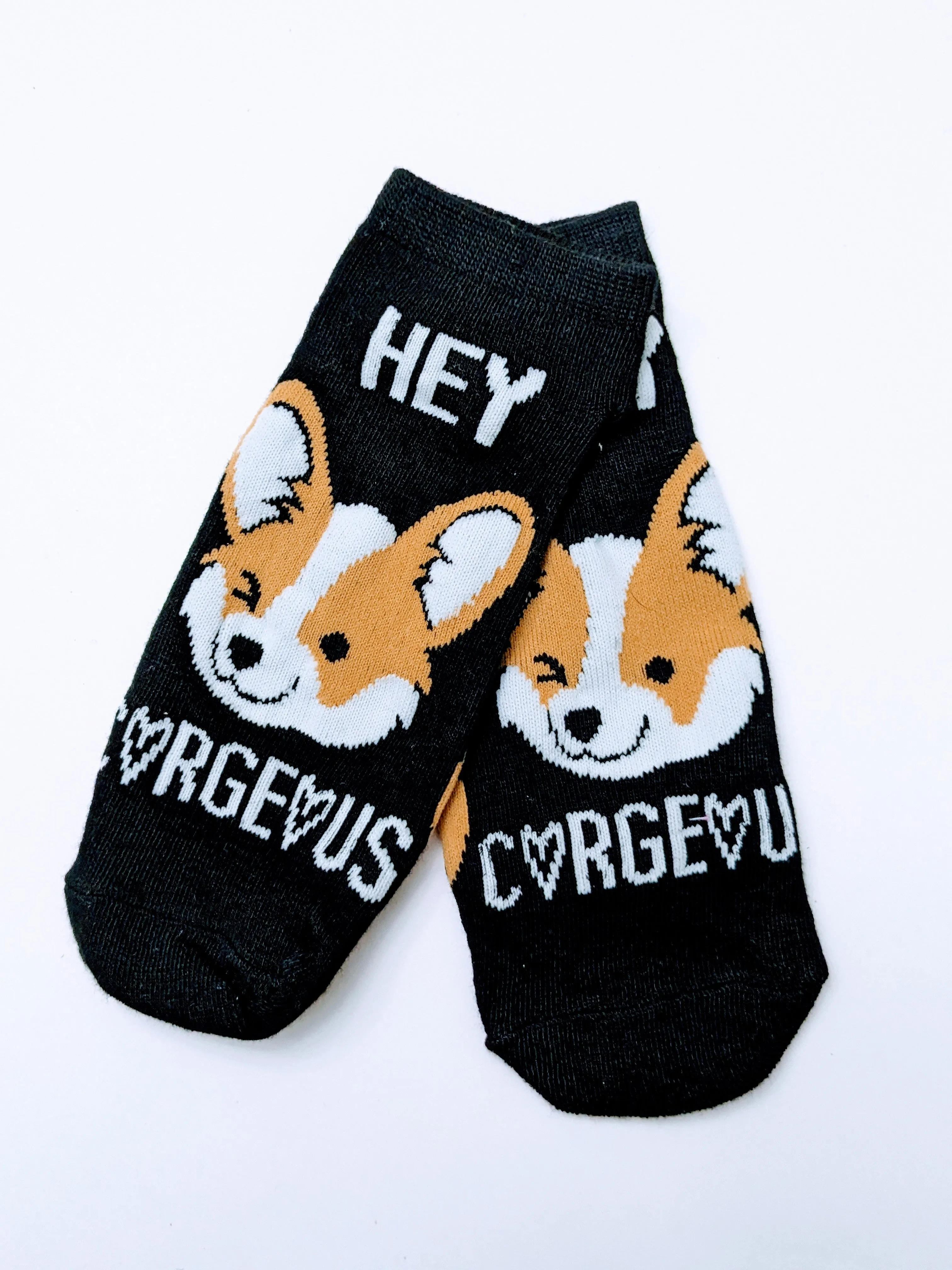 Hey Corgi Dog Ankle Sock