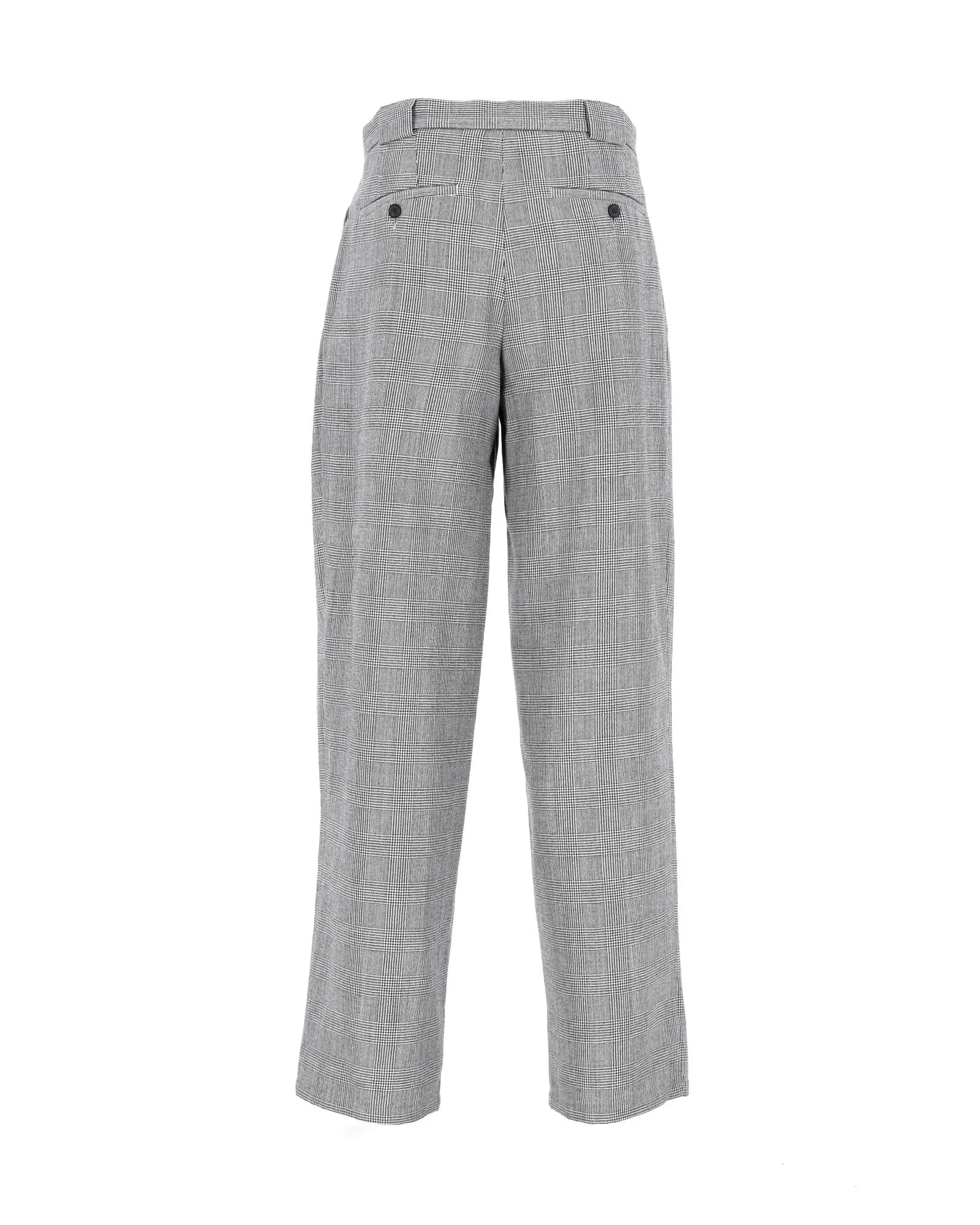 Houndstooth Wool Trousers