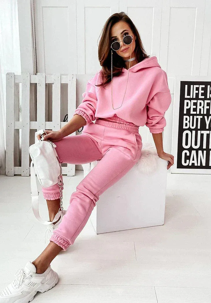 Ivyshape | Casual Winter Sportswear Tracksuit Set for Women