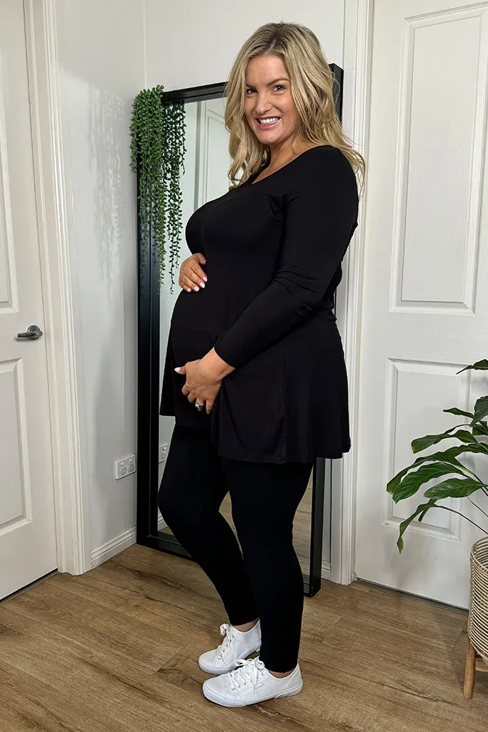 Leanne Maternity Tunic - Black