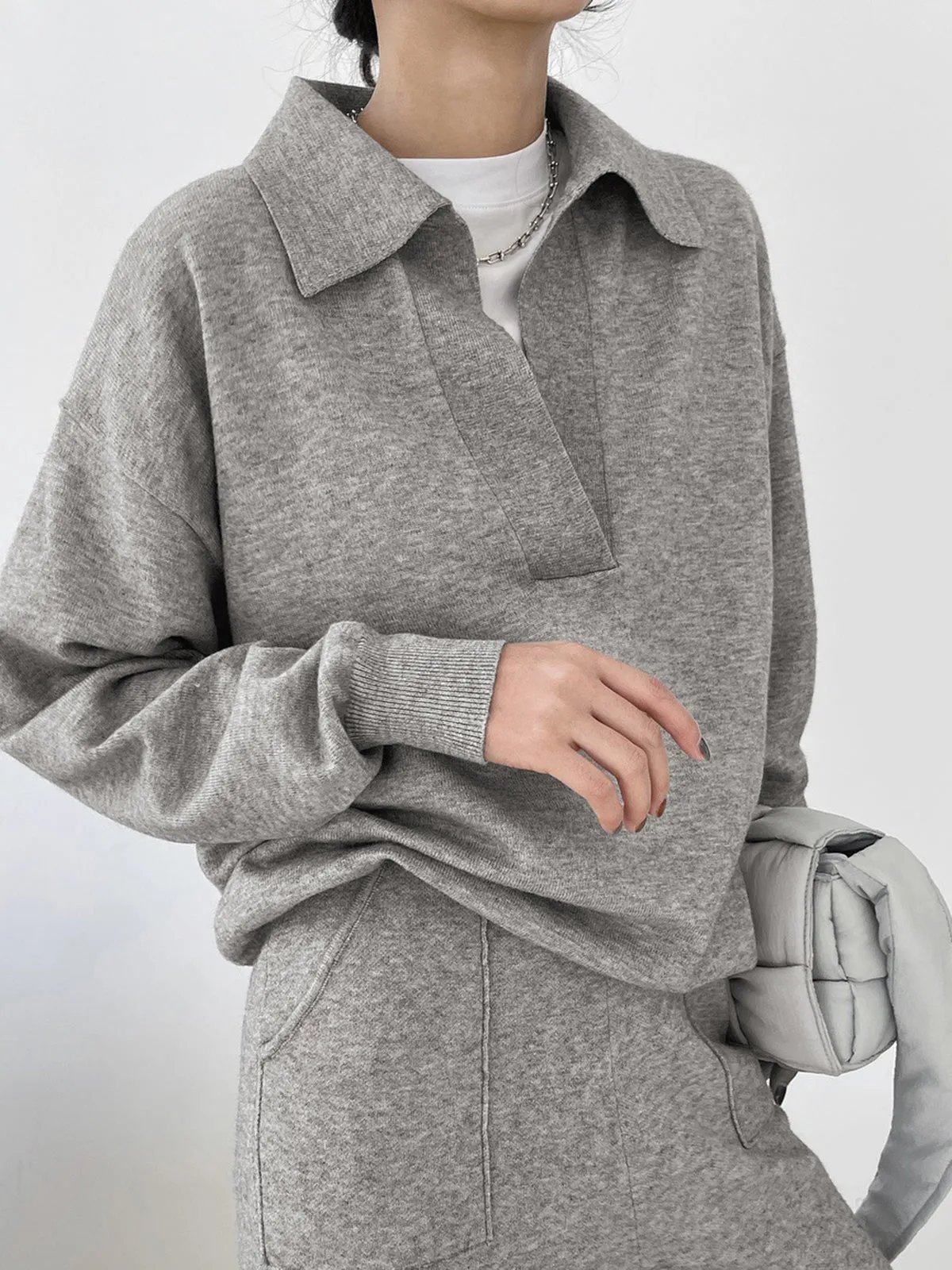 Let's Get Graceful Cosy Polo Sweater