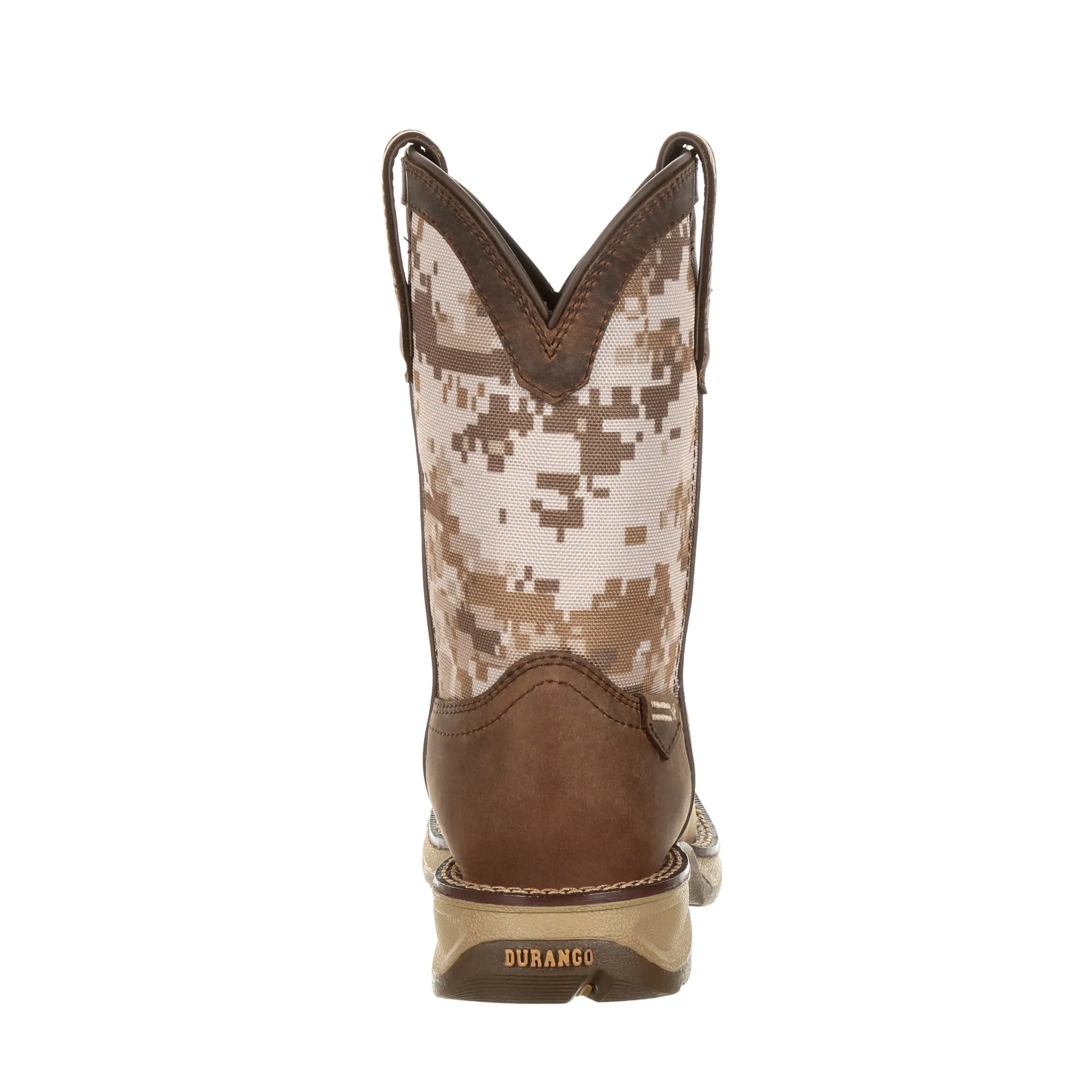 Lil Durango Big Kids Dusty/Camo Leather Digital Western Cowboy Boots