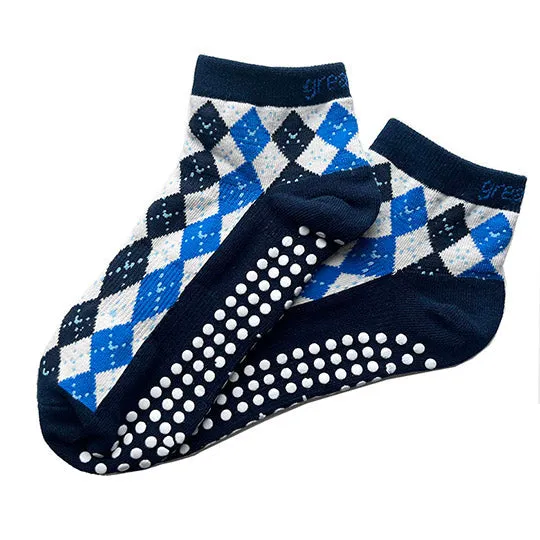 Maisie Short Crew Grip Sock - Argyle (Pilates & Barre)