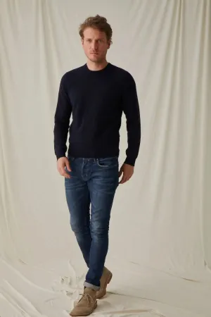 Navy Blue Pure Cashmere Vincent Men's Sweater