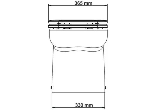 Ocean Luxury Standard Soft Close Toilet - 12 or 24V