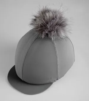 *SALE* Hat Silk with PomPom (Grey)