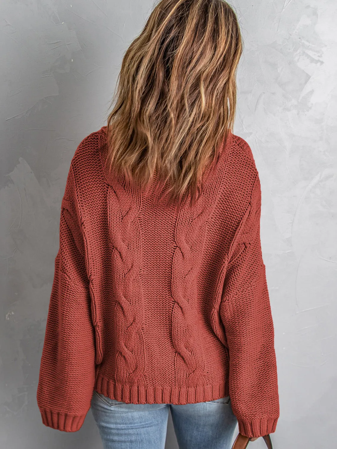 Sammy Cable-Knit Turtleneck Sweater