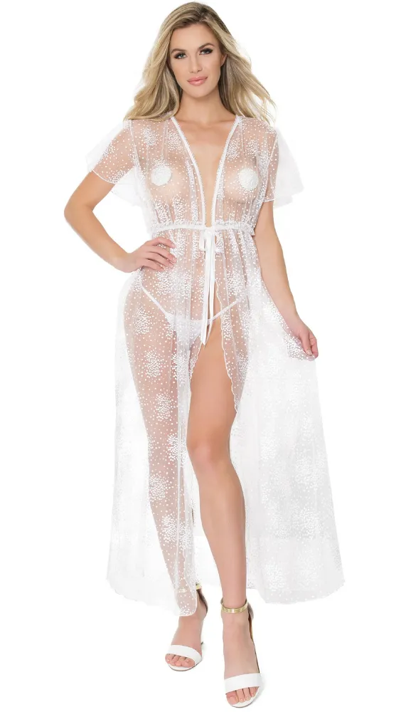 Sheer White Bridal Robe