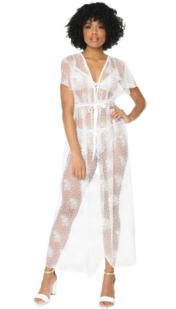 Sheer White Bridal Robe