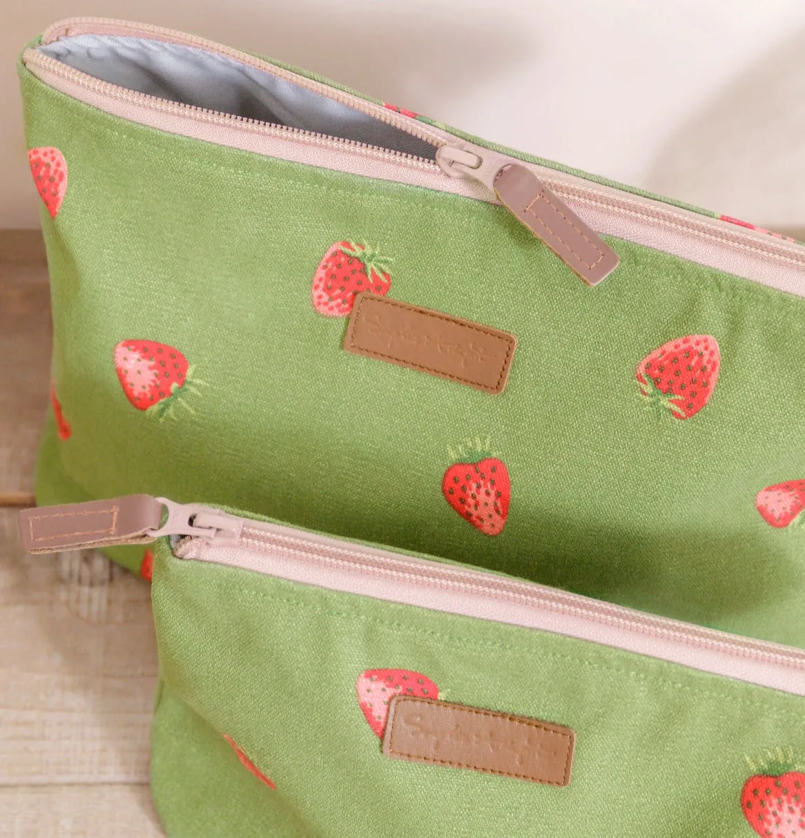 Sophie Allport 'Strawberries' Canvas Pouch Collection