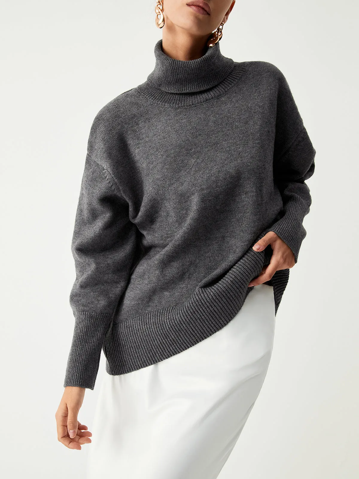 Turtleneck Charming Oversized Sweater