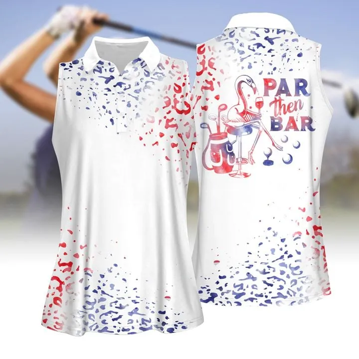 Watercolor Leopard Par Then Bar Flamingo Women Golf Apparel