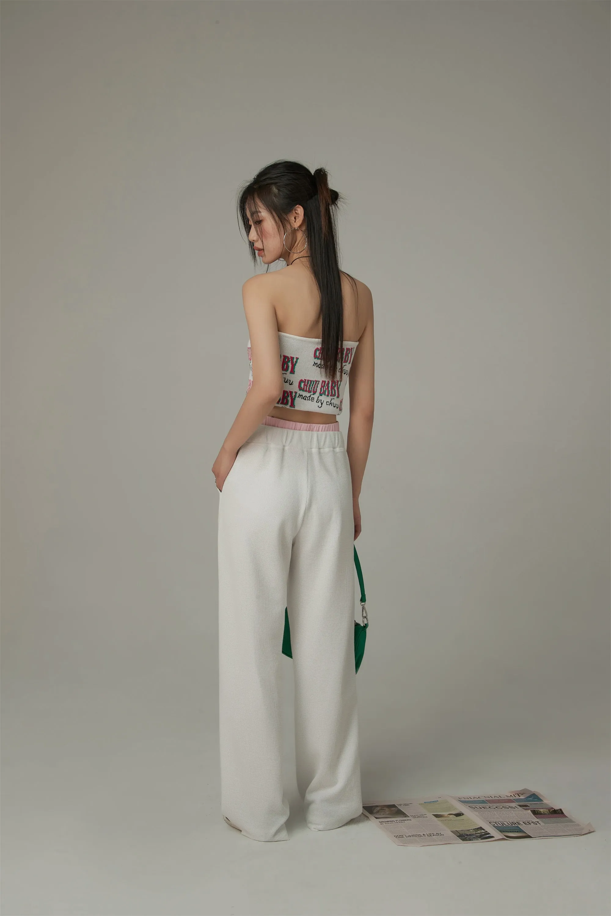 Wide Double Banding Loose Fit Pants