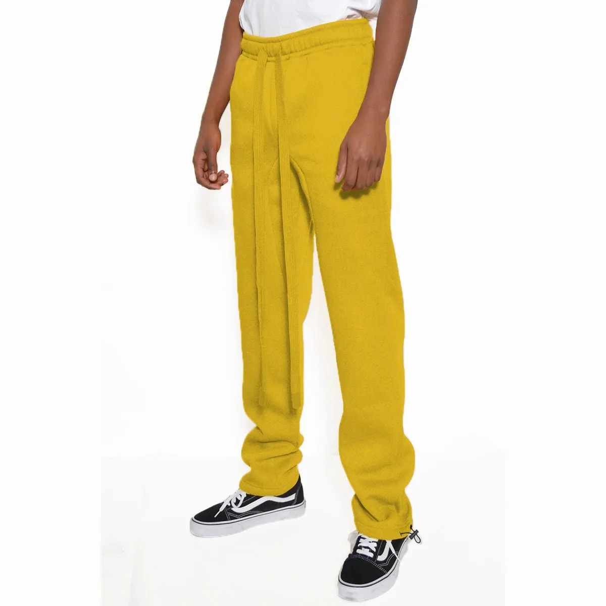 Yellow Fleece Toggle Sweats