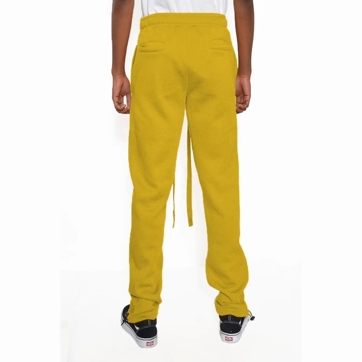 Yellow Fleece Toggle Sweats